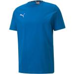 Reduzierte Blaue Kurzärmelige Puma teamGOAL Katzen-Shirts mit Katzenmotiv aus Baumwolle für Herren Größe M 