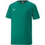 Grüne Kurzärmelige Puma teamGOAL Kinder T-Shirts aus Baumwolle Größe 152 