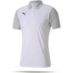 Reduzierte Weiße Puma teamGOAL Herrenpoloshirts & Herrenpolohemden aus Polyester Größe L 