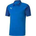 Reduzierte Blaue Elegante Kurzärmelige Puma teamGOAL Kurzarm-Poloshirts mit Katzenmotiv aus Polyester für Herren Größe 3 XL 