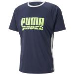 Marineblaue Puma teamLIGA T-Shirts aus Mesh für Herren Größe S 