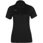 Reduzierte Schwarze Sportliche Puma teamLIGA Henleykragen T-Shirts für Damen Größe M 