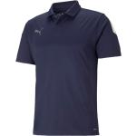 Blaue Gepunktete Sportliche Puma teamLIGA Katzen-Shirts mit Katzenmotiv für Herren Größe S 