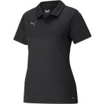 Schwarze Gepunktete Puma teamLIGA Damenpoloshirts & Damenpolohemden Größe S 