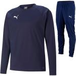Blaue Puma Liga Trainingsanzüge für Herren zum Fußballspielen 