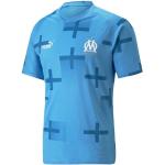 PUMA Trainingsshirt Olympique de Marseille Prematch Trikot Herren, blau, Bleu Azur Mykonos Blue