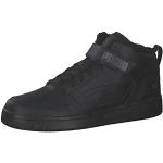 Schwarze Puma Rebound High Top Sneaker & Sneaker Boots mit Klettverschluss aus Leder für Herren Größe 43 
