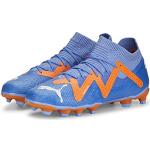 PUMA Unisex Kids' Sport Shoes FUTURE PRO FG/AG JR Soccer Shoes, BLUE GLIMMER-PUMA WHITE-ULTRA ORANGE, 31