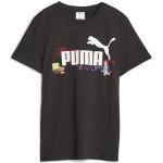 Schwarze Puma Spongebob Kinder T-Shirts Größe 140 