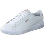 Reduzierte Weiße Casual Puma Vikky Low Sneaker aus Leder für Damen Größe 40 
