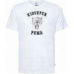 Weiße Kurzärmelige Puma T-Shirts aus Baumwolle für Herren Größe S 