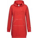 Rote Langärmelige Puma Stretchkleider aus Baumwolle mit Kapuze für Damen Größe M 