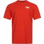 Rote Kurzärmelige Puma Die Peanuts T-Shirts aus Baumwolle für Herren Größe S 