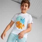 Weiße Puma Pokemon Rundhals-Ausschnitt Kinder T-Shirts Größe 152 