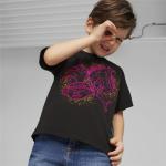 Schwarze Kurzärmelige Puma Trolls Kinder T-Shirts für Jungen Größe 98 