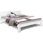 Weiße Möbel-Eins Einzelbetten lackiert aus Fichte 160x200 