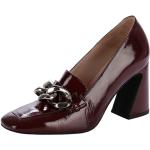 Bordeauxrote Unifarbene Alba Moda Karree High Heels & Stiletto-Pumps aus Lackleder für Damen Größe 42 
