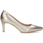 Goldene Elegante Fred de la Bretoniere Pfennigabsatz High Heels & Stiletto-Pumps aus Leder für Damen Größe 38 