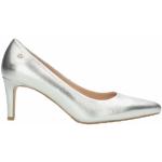 Silberne Elegante Fred de la Bretoniere Pfennigabsatz High Heels & Stiletto-Pumps aus Leder für Damen Größe 41 