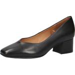 Schwarze Elegante Caprice Karree Blockabsatz High Heels & Stiletto-Pumps aus Glattleder für Damen Größe 38 