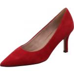 Rote Tamaris High Heels & Stiletto-Pumps in Normalweite aus Nubukleder für Damen Größe 40 mit Absatzhöhe 5cm bis 7cm 