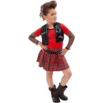 Lack-Optik Buttinette Punker-Kostüme aus Jersey für Kinder Größe 116 