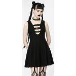 Schwarze Punk PunkRave Mini Minikleider & kurze Kleider mit Schnalle aus Baumwollmischung für Damen 