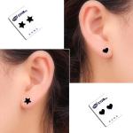 Schwarze Punk Magnet-Ohrringe für Damen 