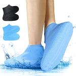 Blaue Schuhüberzieher & Regenüberschuhe ohne Verschluss wasserdicht für Kinder 