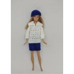 Puppenkleidung 3tlg passend für Barbie Puppe  Handarbeit Hose,Pullover Käppi 