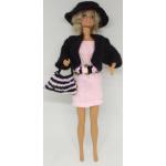 Handarbeit 6228 Puppenkleidung passend für Barbiepuppe Kleid,Jacke,Tasche Hut 