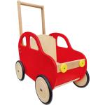 Rote Erst-Holz Lauflern Puppenwagen aus Holz 