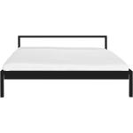 Minimalistische Queensize Betten pulverbeschichtet aus Metall höhenverstellbar 140x200 