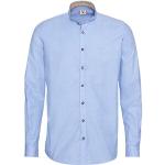 Blaue pure Stehkragen Stehkragenhemden aus Baumwolle für Herren Größe XXL für den für den Frühling 