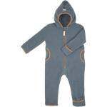 Blaue pure pure Bio Nachhaltige Fleece-Overalls für Kinder mit Reißverschluss aus Fleece für Babys Größe 68 für den für den Winter 