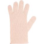 Rosa Nachhaltige Fingerhandschuhe aus Wolle für Damen Größe 8 
