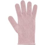 Pinke Nachhaltige Fingerhandschuhe aus Wolle für Damen Größe 7 