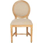 Pureday Stuhl-Set, 2-TLG. Emilia - Esszimmerstühle, runde Rückenlehne - Barockstil - Mangoholz - Beige