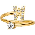 Goldene Elegante Purelei Goldringe aus Edelstahl personalisiert für Damen Größe 60 
