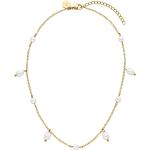 Goldene Elegante Choker & Kropfbänder aus Metall mit Echte Perle 