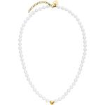 Silberne Elegante Purelei Halsketten & Halsschmuck vergoldet aus Edelstahl mit Echte Perle 
