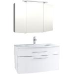 Puris Classic Line Badmöbel Set - 91,2 cm, Spiegelschrank Serie A, Waschtisch wählbar, Waschtischunterschrank- B: 912 H: - T: 522