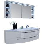 Puris Crescendo Badmöbel Set - 140 cm, Spiegelschrank mit Gesimsboden, Waschtisch und Waschtischunterschrank - links- B: 1406 H: - T: 540