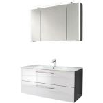Puris Fresh Badmöbel Set 26 - 100 cm, Spiegelschrank Serie C, Waschtisch wählbar und Waschtischunterschrank- B: 1020 H: - T: 500