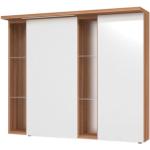 Puris Linea Spiegelschrank - 100 cm, 2 Türen, 1 Gesimsboden, 2 verspiegelte Regale - Variante rechts- B: 1000 H: 656 T: 150