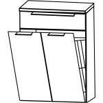 Silberne puris Waschbeckenunterschränke & Badunterschränke aus Chrom Breite 0-50cm, Höhe 0-50cm, Tiefe 0-50cm 