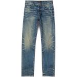 Reduzierte Blaue Vintage Slim Fit Jeans aus Denim für Herren für den für den Winter 