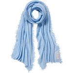 Hellblaue Kaschmir-Schals mit Fransen aus Kaschmir für Damen Einheitsgröße 