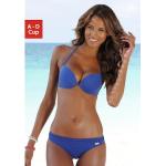 Blaue Sexy Buffalo Happy Bikini-Tops aus Microfaser gepolstert für Damen Größe XS 