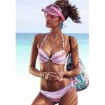 Lachsfarbene VENICE BEACH Push Up Bikinis mit Meer-Motiv aus Polyamid gepolstert für Damen Größe XS 